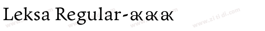 Leksa Regular字体转换